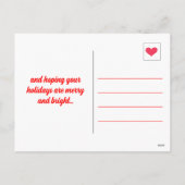 曲のおもしろい歌詞が白い鶏の写真 シーズンポストカード (裏面)