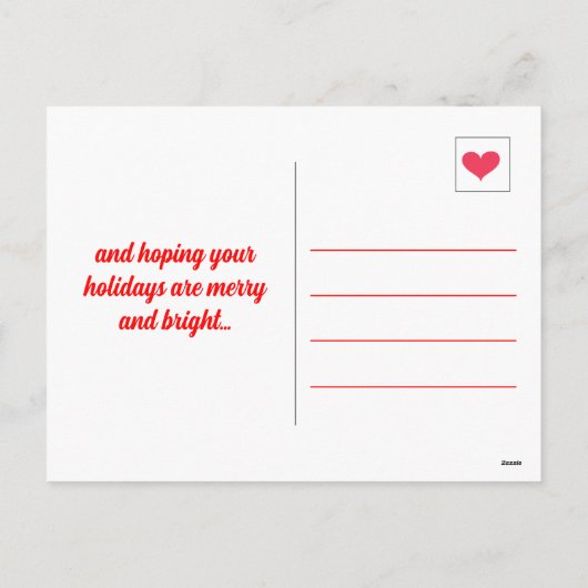 曲のおもしろい歌詞が白い鶏の写真 シーズンポストカード (裏面)