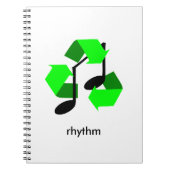 曲のお気に入りのリズム ノートブック (正面)