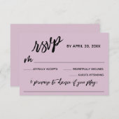 曲のカジュアル要求ライトカーブ付き手書き 出欠カード (正面/裏面)