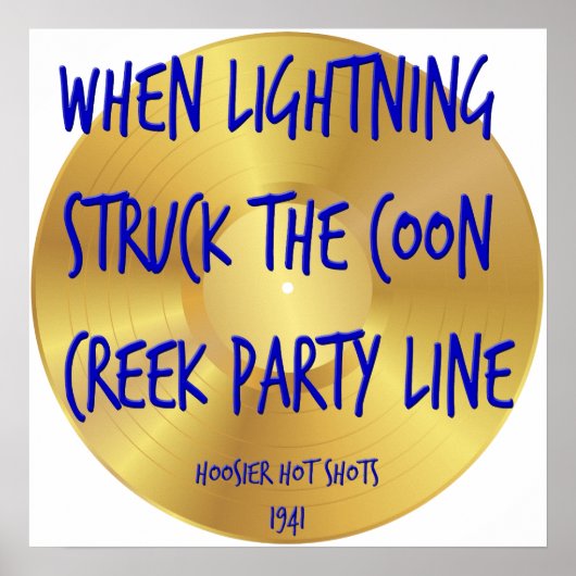 曲のタイトルおもしろいオールドスクールクラシックレッドネック音楽 ポスター (正面)