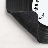 曲のタイトル付き黒ビニルLPレコード マウスパッド (コーナー)