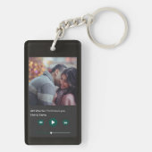 曲のパーソナライズされたタイトル付き写真 キーホルダー (裏面)