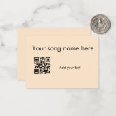 曲の名前をここに追加q rコード追加文字名her ノートカード (正面/裏面インサイチュ)