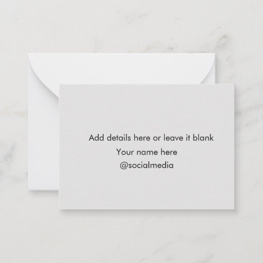 曲の名前をここに追加q rコード追加文字名her ノートカード (裏面)