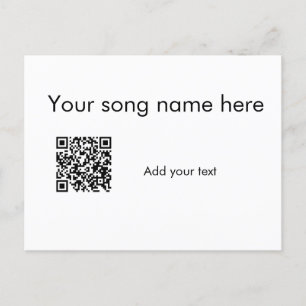曲の名前をここに追加q rコード追加文字名her ポストカード