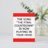 曲の最終カウントダウンが再生中 - あなたの頭の中で ポストカード (スタンド正面)