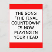 曲の最終カウントダウンが再生中 - あなたの頭の中で ポストカード (正面)