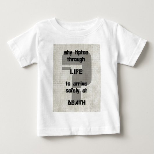曲の歌詞 人生をそっと歩く理由 ベビーTシャツ (正面)