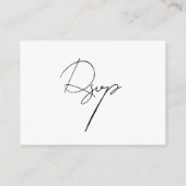 曲の要モダン求RSVPエンクロージャカード エンクロージャーカード (裏面)