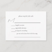 曲の要モダン求RSVPエンクロージャカード エンクロージャーカード (正面)