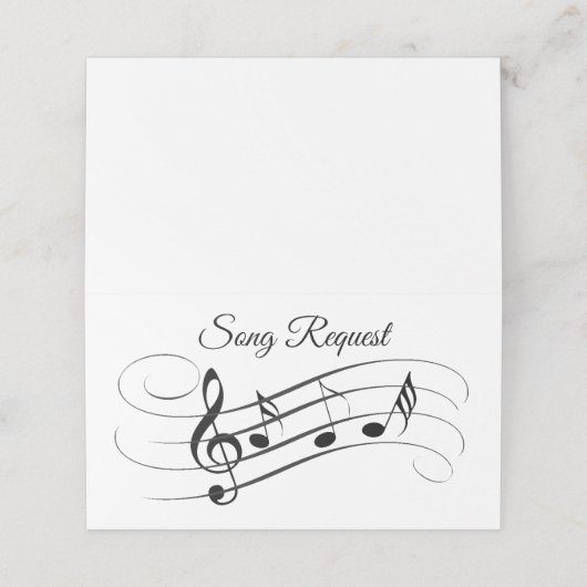 曲の要求を折り返結婚した座席表 プレイスカード (外部開封)