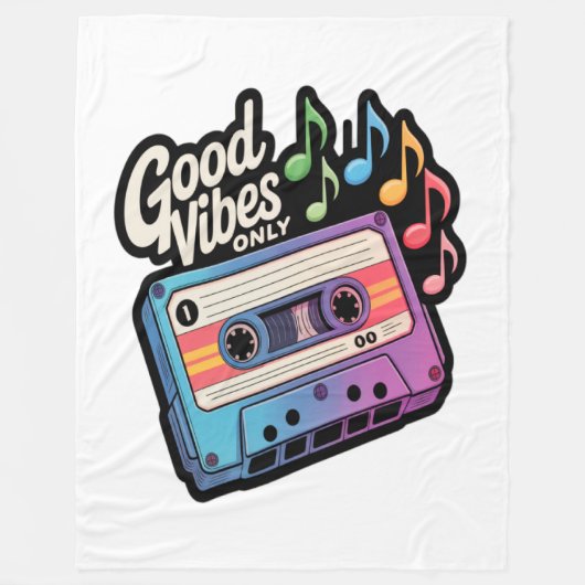 曲の音楽 フリースブランケット (正面)