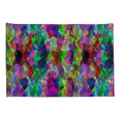 曲カラフル線三角形または色付きのうねり 枕カバー (裏面-右)