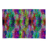 曲カラフル線三角形または色付きのうねり 枕カバー (正面左)