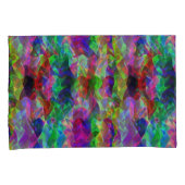 曲カラフル線三角形または色付きのうねり 枕カバー (正面右)