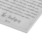 曲パーソナライズされた歌詞ガラスのシャルキュテリーボード カッティングボード (角)