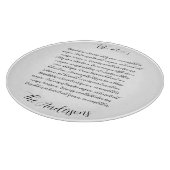 曲パーソナライズされた歌詞ガラスのシャルキュテリーボード カッティングボード (角)