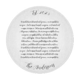 曲パーソナライズされた歌詞ガラスのシャルキュテリーボード カッティングボード