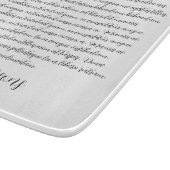 曲パーソナライズされた歌詞ガラスのシャルキュテリーボード カッティングボード (角)