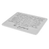 曲パーソナライズされた歌詞ガラスのシャルキュテリーボード カッティングボード (角)