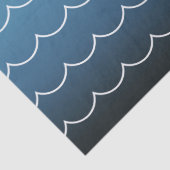 曲モダン線波パターン(明るい色から濃い青色) 薄葉紙 (詳細)