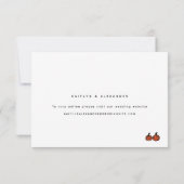 曲モダン要求の結婚応答カード 出欠カード (裏面)