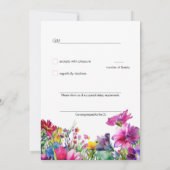 💍曲リクエスト付きMeadow開花RSVPカード 招待状 (裏面)