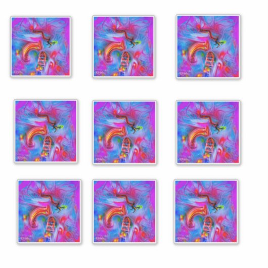 曲技恐怖症 シール (正面)