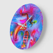 曲技恐怖症 ラージ壁時計 (傾斜)