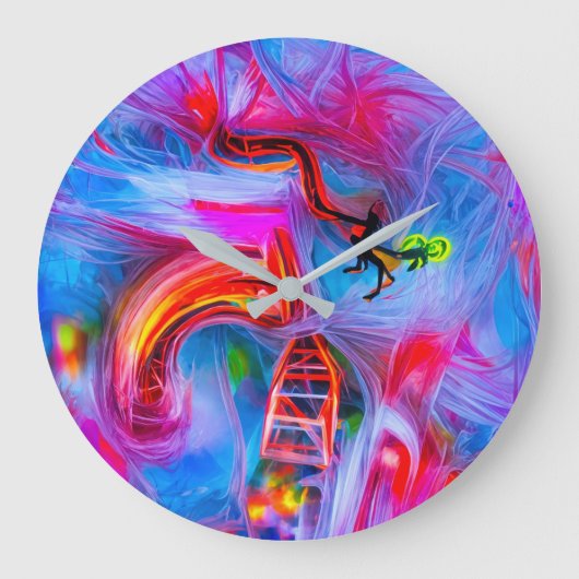 曲技恐怖症 ラージ壁時計 (正面)