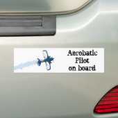 曲技飛行のパイロット船上に バンパーステッカー (車上)