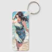 曲率ウィメンオンビーチ キーホルダー (裏面)