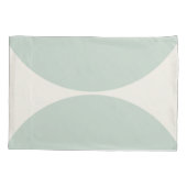 曲率ミニマリズム-セージグリーン 枕カバー (裏面)