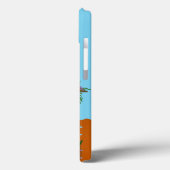 曲率，黒人女性，観葉植物，オレンジと青 Case-Mate iPhoneケース (裏面 / 左)