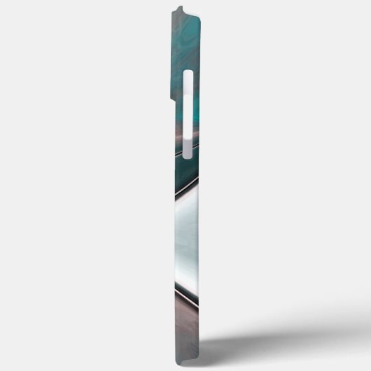 曲線とツイストの古いプレートの形状はシアンにベージュ Case-Mate iPhoneケース (裏面 / 左)