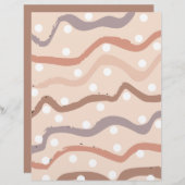 曲線とドットのスクラップブック紙 (正面/裏面)