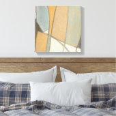 曲線とミュートされたアーストーン キャンバスプリント (インサイチュ (寝室))