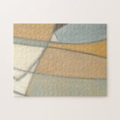 曲線とミュートされたアーストーン ジグソーパズル (横)