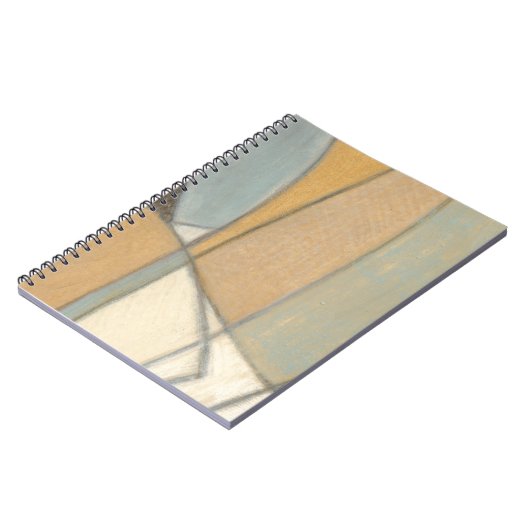 曲線とミュートされたアーストーン ノートブック (左側)