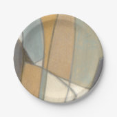 曲線とミュートされたアーストーン ペーパープレート (正面)