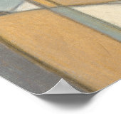 曲線とミュートされたアーストーン ポスター (角)