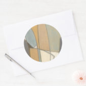 曲線とミュートされたアーストーン ラウンドシール (封筒)