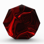 曲線と波紋が明るい赤、暗い背景？ フォトブロック (正面)