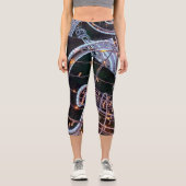 曲線と線分 カプリレギンス (正面)