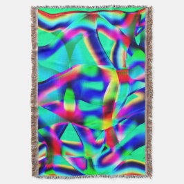 曲線と非常にカラフルの形状、より青い緑 スローブランケット