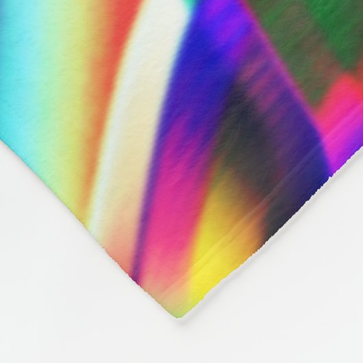 曲線と非常にカラフルの形状、より青い緑 フリースブランケット (角)