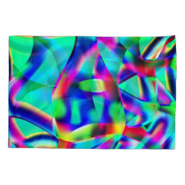 曲線と非常にカラフルの形状、より青い緑 枕カバー