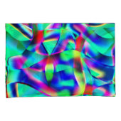 曲線と非常にカラフルの形状、より青い緑 枕カバー (正面右)