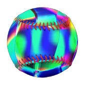 曲線と非常にカラフルの形状、緑が広がる 野球ボール (正面)